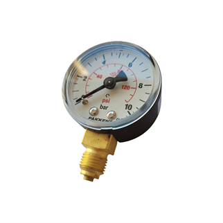 Pakkens Manometre 50 mm 10 bar 1/4
