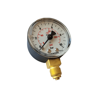 Pakkens Manometre 50 mm 10 bar 1/4