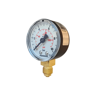Pakkens Manometre 50 mm 10 bar 1/4
