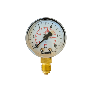 Pakkens Manometre 50 mm 10 bar 1/4