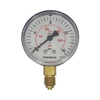 Pakkens Manometre Ø63mm 16 bar G1/4