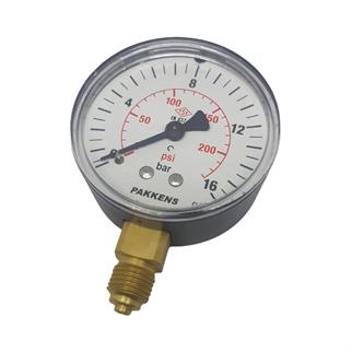 Pakkens Manometre Ø63mm 16 bar G1/4