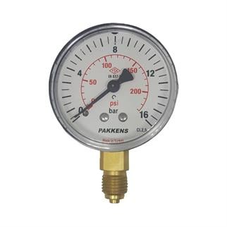 Pakkens Manometre Ø63mm 16 bar G1/4