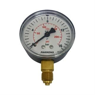 Pakkens Manometre Ø63mm 16 bar G1/4