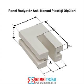 Panel Radyatör Askı Konsolu Plastik Tutucu