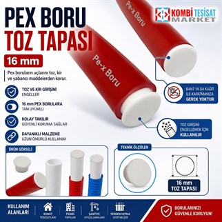 Pex Boru Toz Tapası 16 mm