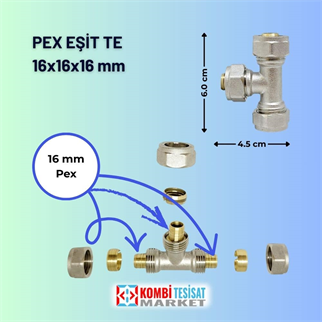 Pex Eşit Te 16x16x16 mm