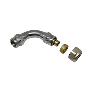 Pex Krom Dirsek 1/2x16mm Dirsekli Bağlantı Borusu