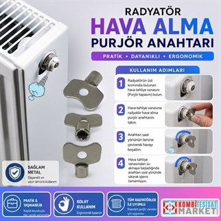 Radyatör Hava Alma Purjör Anahtarı