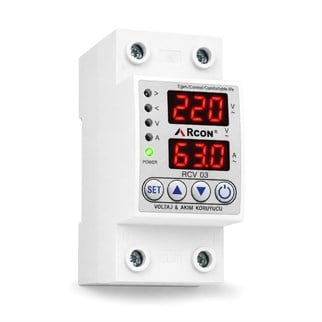 Rcon RCV 03 Akım ve Voltaj Korumalı Monofaze 63A Sigorta