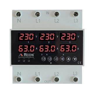 Rcon RCV05 Ayarlanabilir 3 Faz Voltaj ve Akım Koruma Rölesi