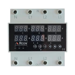 Rcon RCV05 Ayarlanabilir 3 Faz Voltaj ve Akım Koruma Rölesi