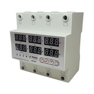 Rcon RCV04 Trifaze Akım ve Voltaj Korumalı Sigorta 63A