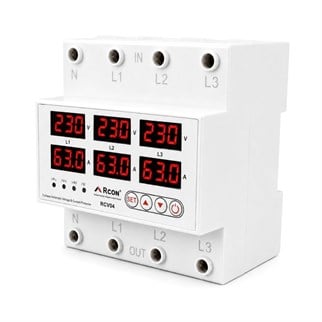 Rcon RCV04 Trifaze Akım ve Voltaj Korumalı Sigorta 63A