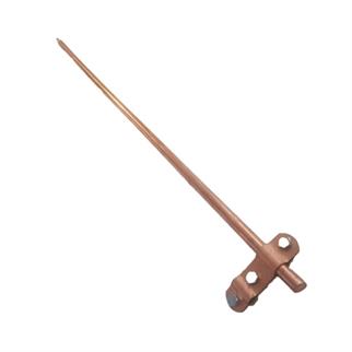 Saf Bakır Topraklama Çubuğu-80 cm 12 mm-Klemens Dahil