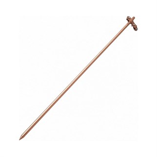 Saf Bakır Topraklama Çubuğu-80 cm 12 mm-Klemens Dahil