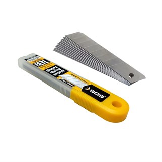 SGS Maket Bıçağı Yedeği 18mm 0.50mm Kalın Keskin Yedek Uç 10lu Paket