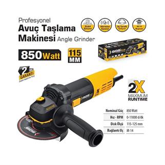 SGS Avuç Taşlama 850 Watt 115mm