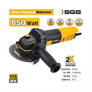 SGS Avuç Taşlama 850 Watt 115mm