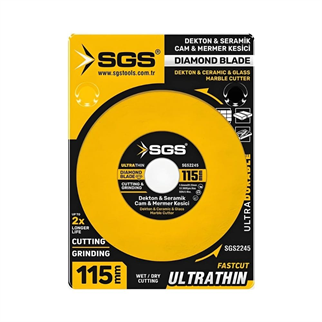 SGS Cam-Dekton-Seramik-Mermer Hassas Elmas Kesici 115 mm