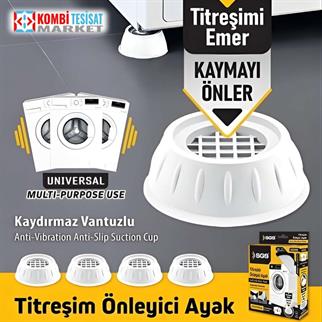 Sgs Çamaşır Makinesi Titreşim Ve Ses Önleyici Kaydırmaz Ayak 4 Lü Set