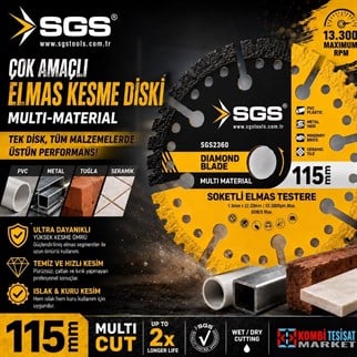 SGS Çok Amaçlı Elmas Kesme Diski 115 mm (Multi-Material)