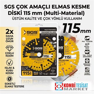 SGS Çok Amaçlı Elmas Kesme Diski 115 mm (Multi-Material)