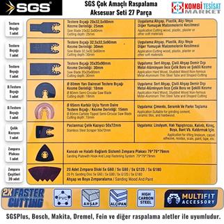 SGS Çok Amaçlı Raspalama Aksesuar Seti 27 Parça