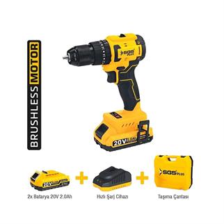 SGS Darbeli Matkap Seti 20 Volt 60Nm (2.0Ah) (Kömürsüz Motor)