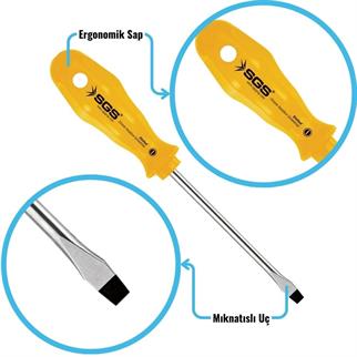 SGS Düz Tornavida 6x150 (Yellow Series)
