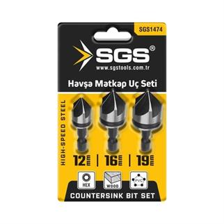 SGS Havşa Matkap Ucu Seti (12mm-16mm-19mm)