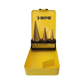 SGS Hss Kademeli Matkap Ucu Seti [4-12]-[4-20]-[4-32] mm