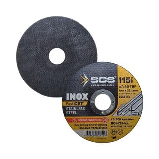 Sgs Inox Metal Kesme Taşı 115x1.0x22mm