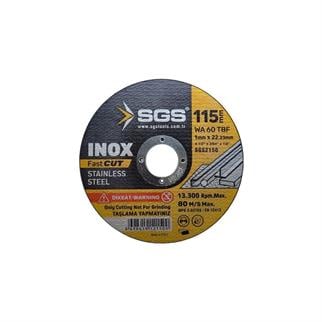 Sgs Inox Metal Kesme Taşı 115x1.0x22mm