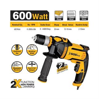 SGS Kırıcı-Delici Matkap 600 Watt