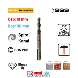 SGS Matkap Ucu Sds Plus 10x110 mm