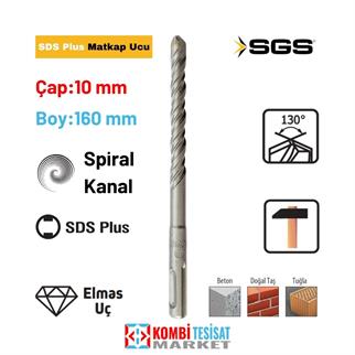 SGS Matkap Ucu Sds Plus 10x160 mm
