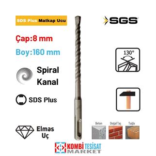 SGS Matkap Ucu Sds Plus 8x160 mm