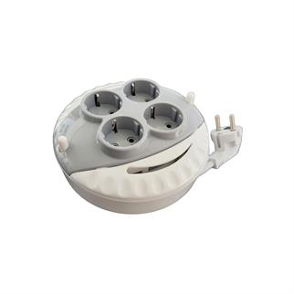 SGS Mini Makaralı Dörtlü Uzatma Kablosu 5 metre