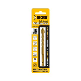 SGS Mızrak Başlı Çok Amaçlı Matkap Ucu 10 mm