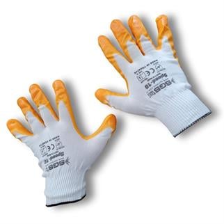 Sgs Sarı Nitril Kaplama Örme Eldiven Speed-10