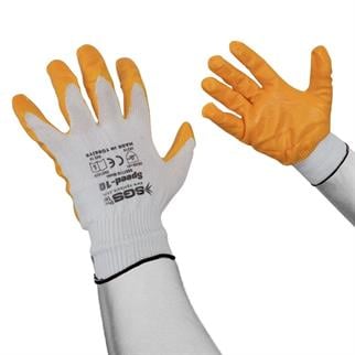 Sgs Sarı Nitril Kaplama Örme Eldiven Speed-10