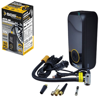 SGS Şarjlı Dijital Hava Kompresörü  12V 6.0 Ah (150 PSI)