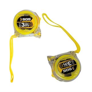 SGS Şerit Metre 3mx16mm Şeffaf Kasa