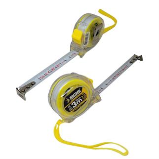 SGS Şerit Metre 3mx16mm Şeffaf Kasa