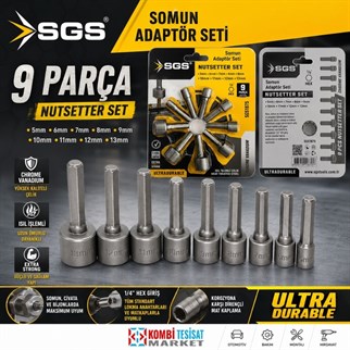 Sgs Somun Adaptör Seti 9 Parça