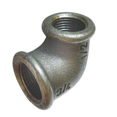 Siyah Dirsek Redüksiyon 3/4x1/2 - Oransal DN20xDN15