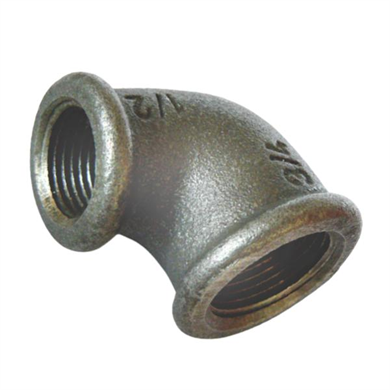 Siyah Dirsek Redüksiyon 3/4x1/2 - Oransal DN20xDN15