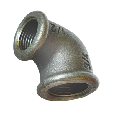 Siyah Dirsek Redüksiyon 3/4x1/2 - Oransal DN20xDN15