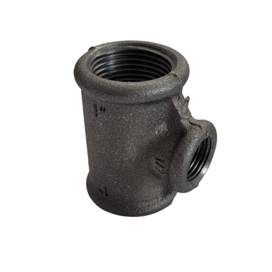 Siyah İnegal Te 1x1/2x1 - DN25x15x25